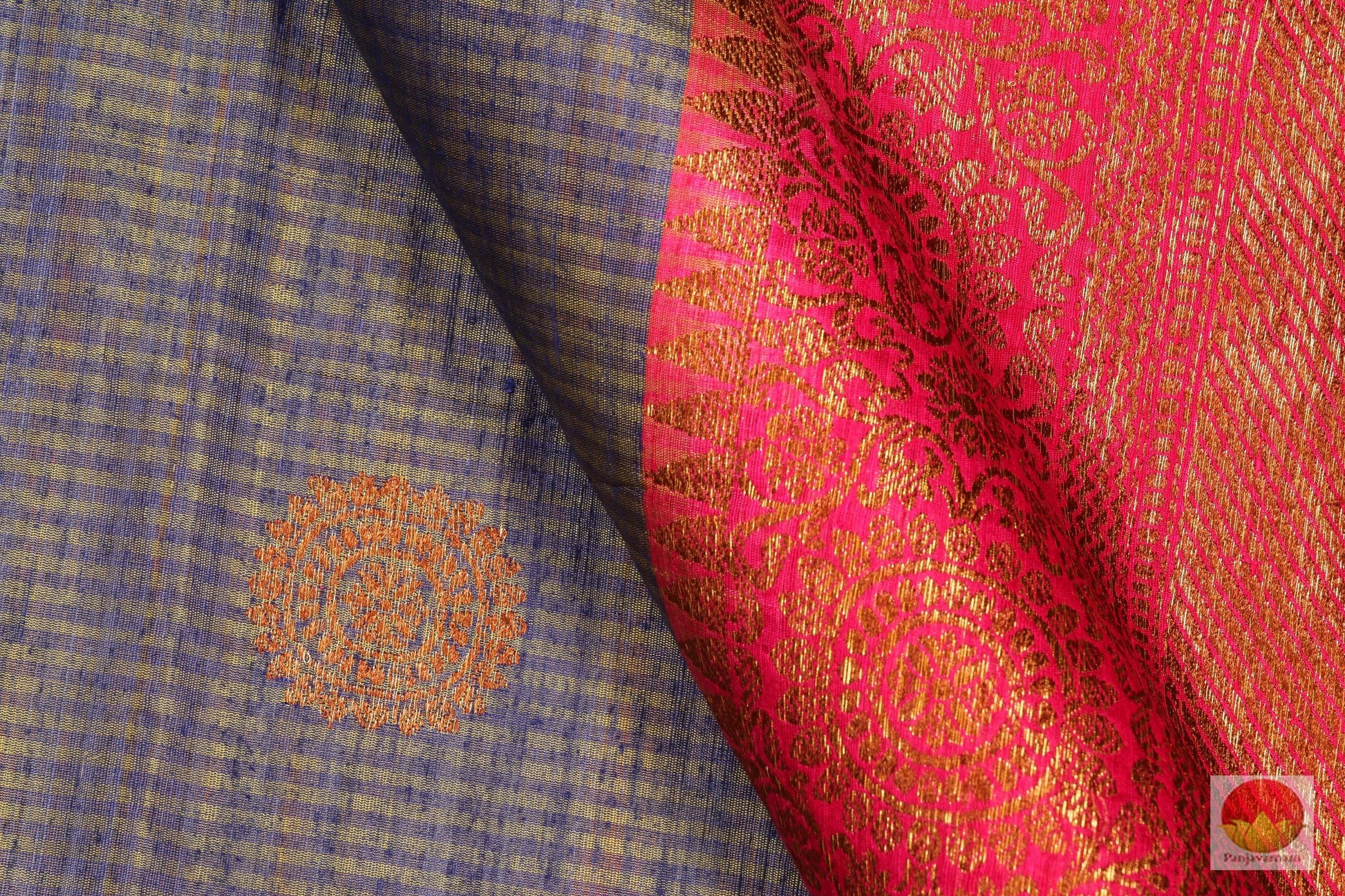Handwoven Pure Banarasi Silk Saree - Matka Silk - PM 35 - Archives - Banarasi Silk - Panjavarnam