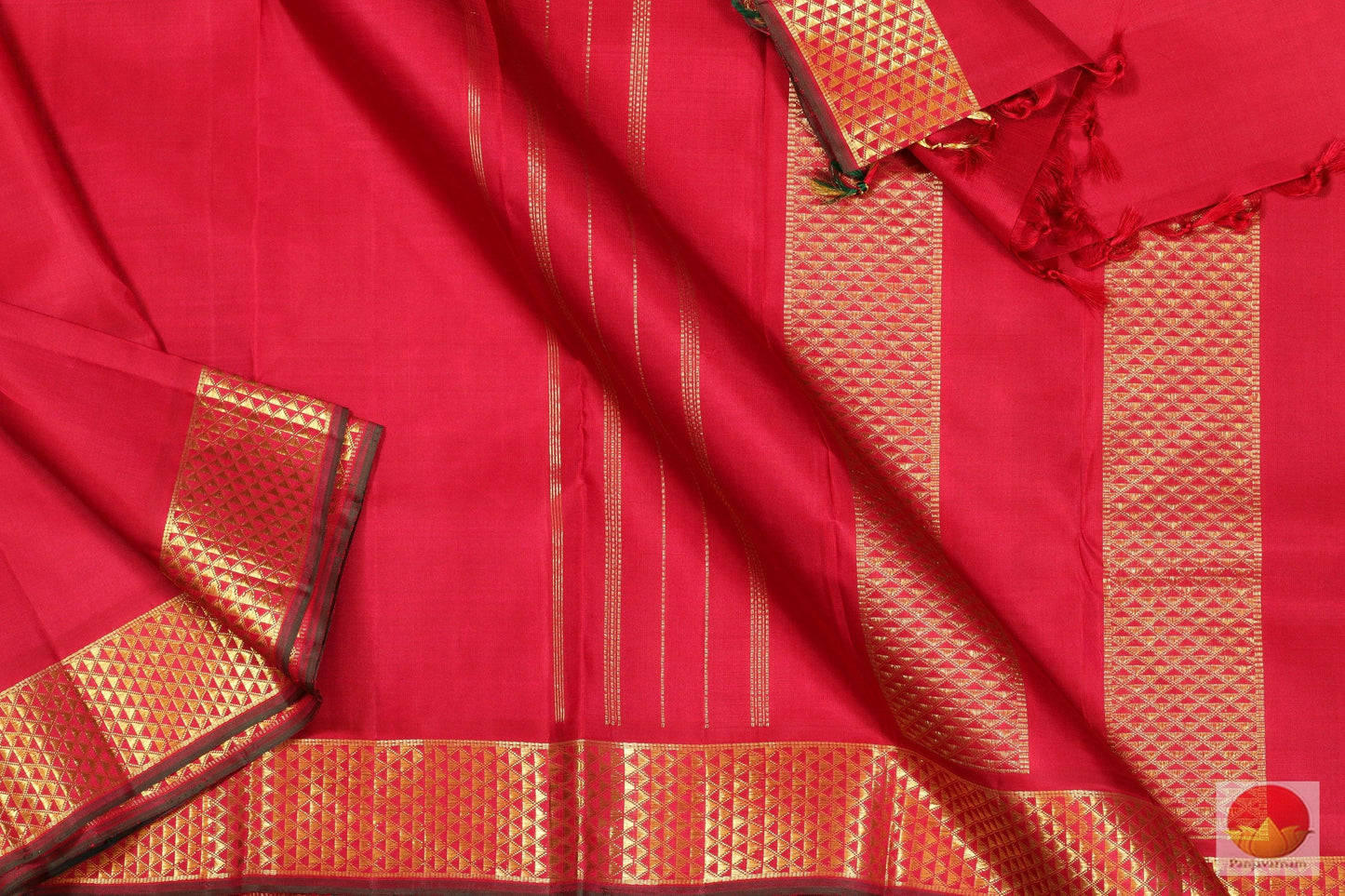 Handwoven Pure Silk Kanjivaram Saree - Pure Zari - PV A 1038 Archives - Silk Sari - Panjavarnam