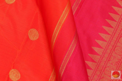 Handwoven Pure Silk Kanjivaram Saree - Pure Zari - PV G 4222 - Archives - or - Panjavarnam