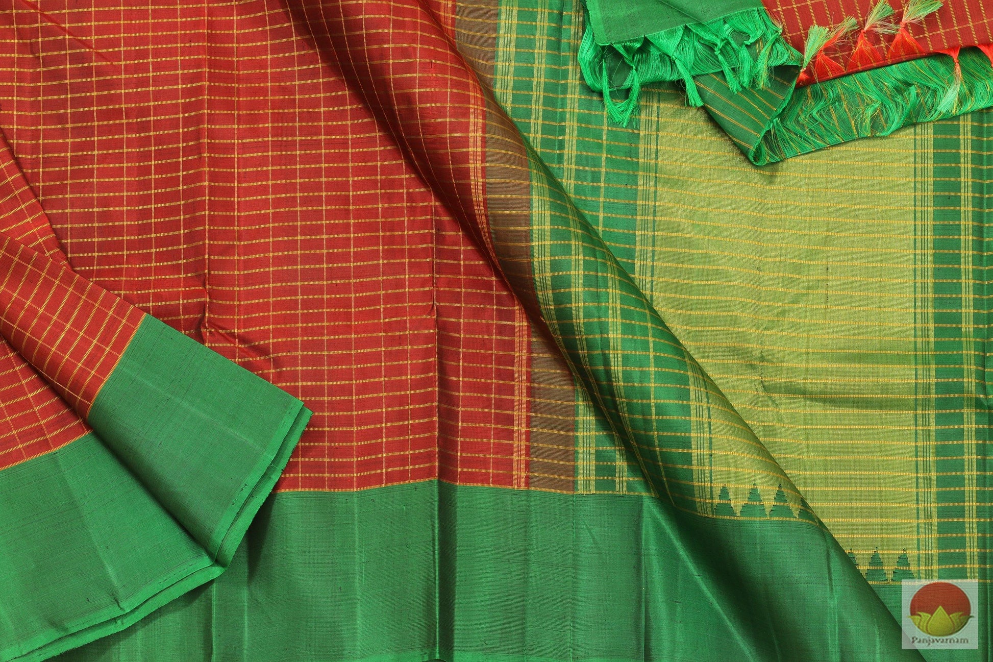 Handwoven Pure Silk Kanjivaram Saree - PV RA 2 - Archives - Silk Sari - Panjavarnam