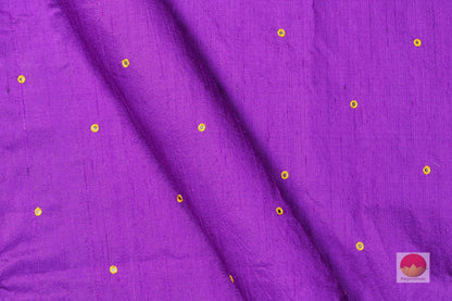 Handwoven Pure Silk Saree - Raw Silk - Mirror Work - PV RS 501 - Silk Sari - Panjavarnam
