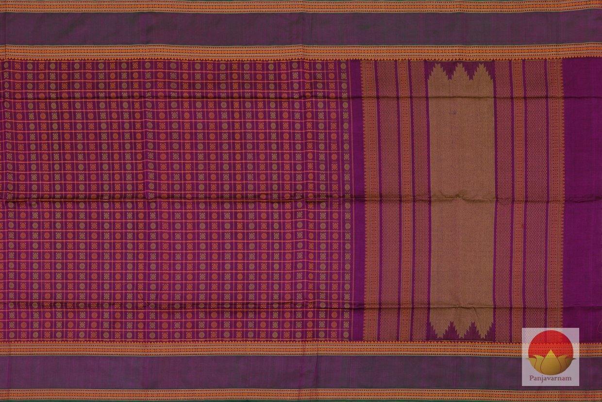 body, border and pallu details of kanchi silk cotton saree