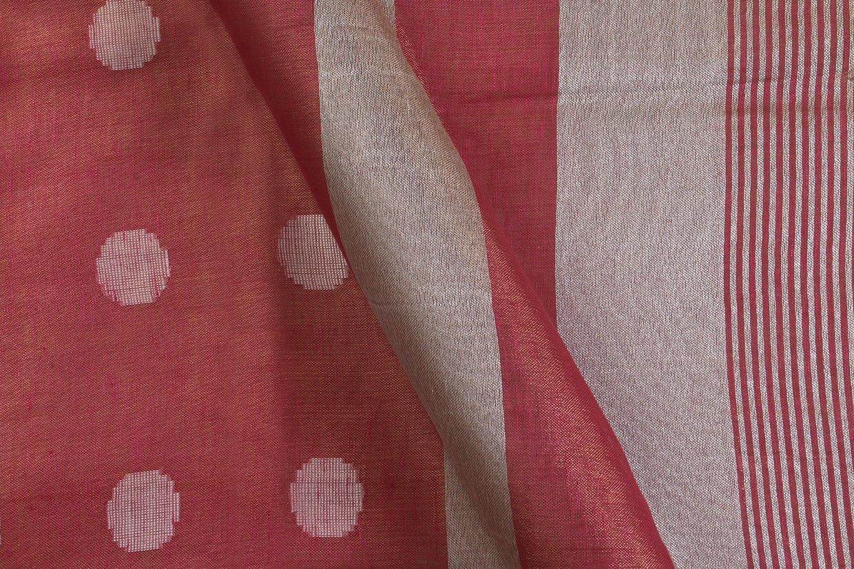 Handwoven Tissue By Linen Saree - Gold Zari - PL 906 - Archives - Linen Sari - Panjavarnam