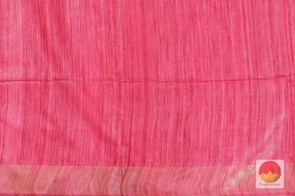 Handwoven Tussar Silk Saree - PT 271 - Archives - Tussar Silk - Panjavarnam