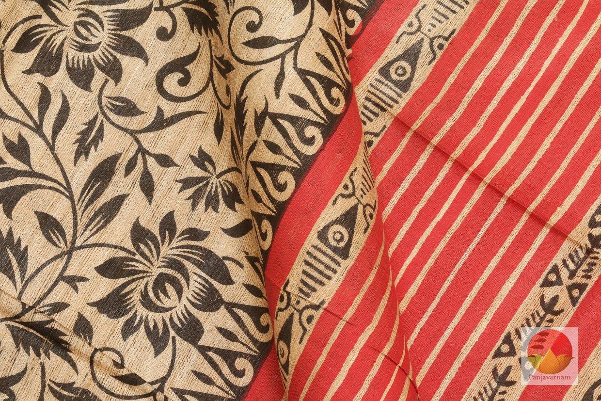 Handwoven Tussar Silk Saree - PT 283 - Archives - Tussar Silk - Panjavarnam