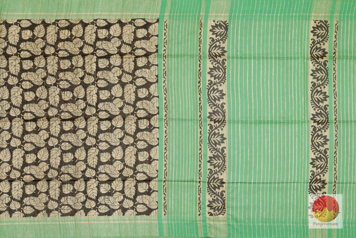 Handwoven Tussar Silk Saree - PT 284 - Archives - Tussar Silk - Panjavarnam