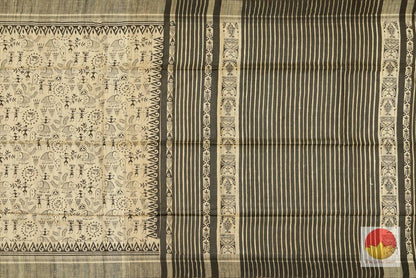 Handwoven Tussar Silk Saree - PT 285A - Archives - Tussar Silk - Panjavarnam