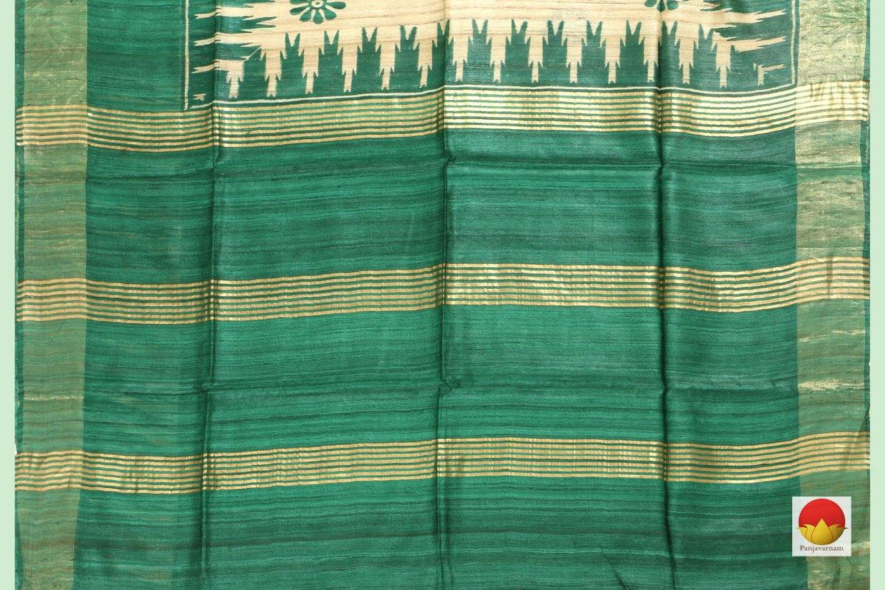 Handwoven Tussar Silk Saree - PT 506 - Archives - Tussar Silk - Panjavarnam