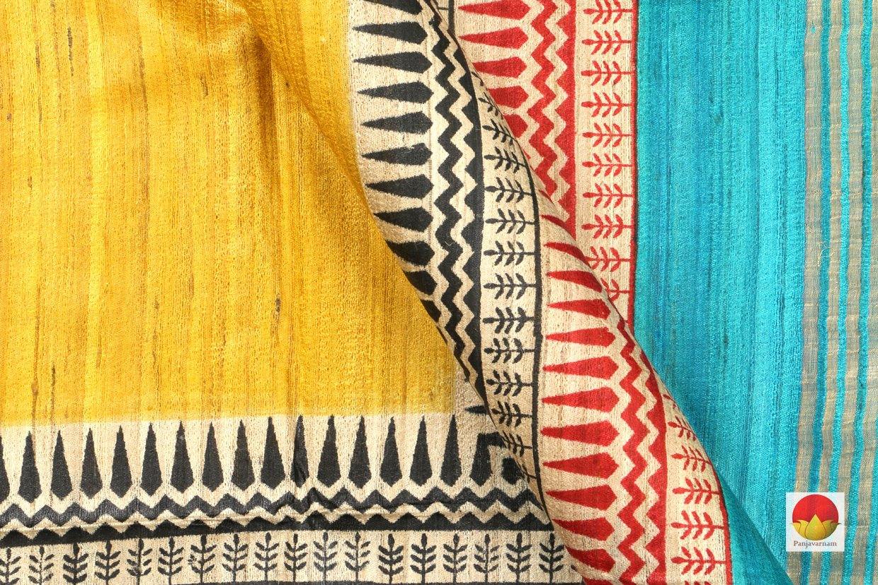 Handwoven Tussar Silk Saree - PT 508 - Archives - Tussar Silk - Panjavarnam