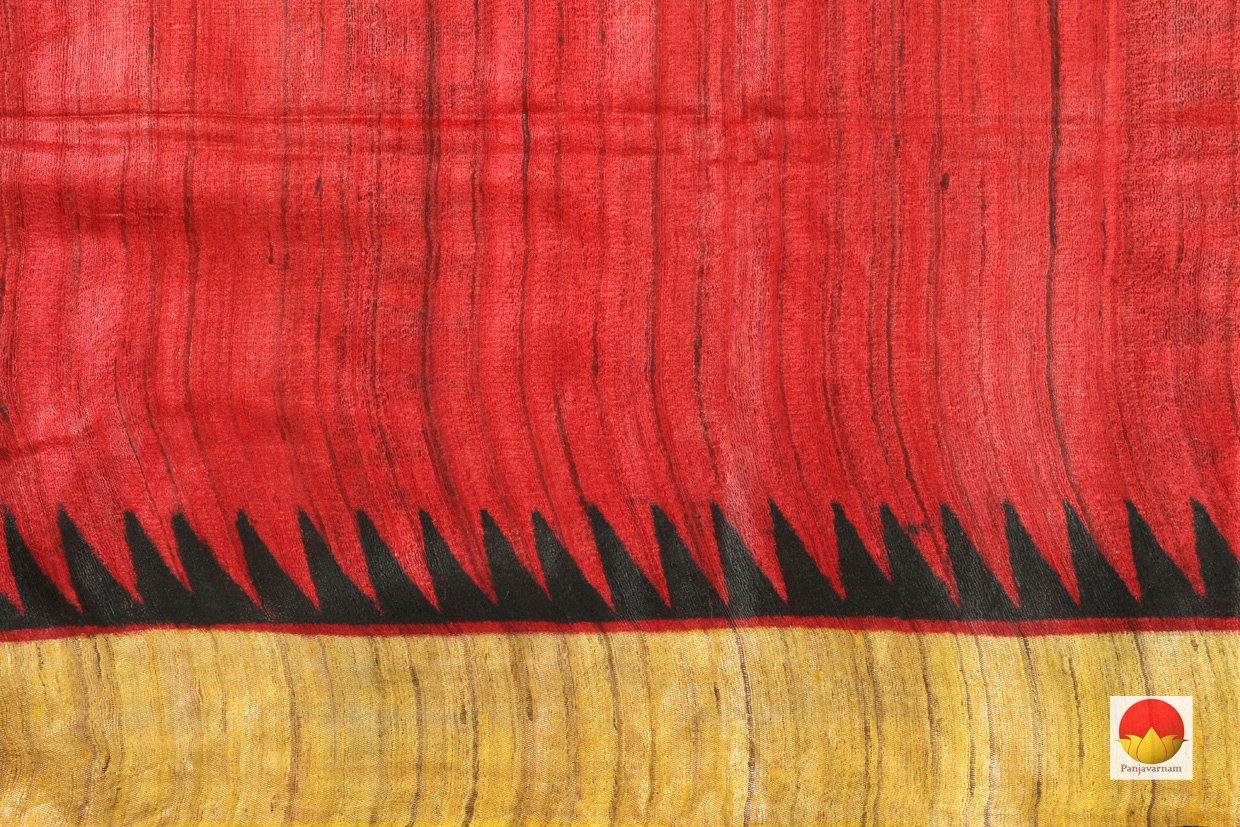 Handwoven Tussar Silk Saree - PT 509 - Archives - Tussar Silk - Panjavarnam