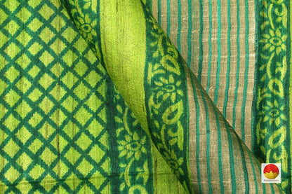 Handwoven Tussar Silk Saree - PT 511 - Archives - Tussar Silk - Panjavarnam