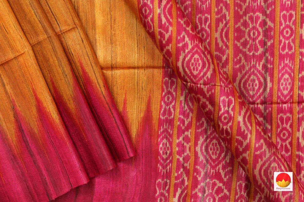 Handwoven Tussar Silk Saree - PT 519 - Archives - Tussar Silk - Panjavarnam