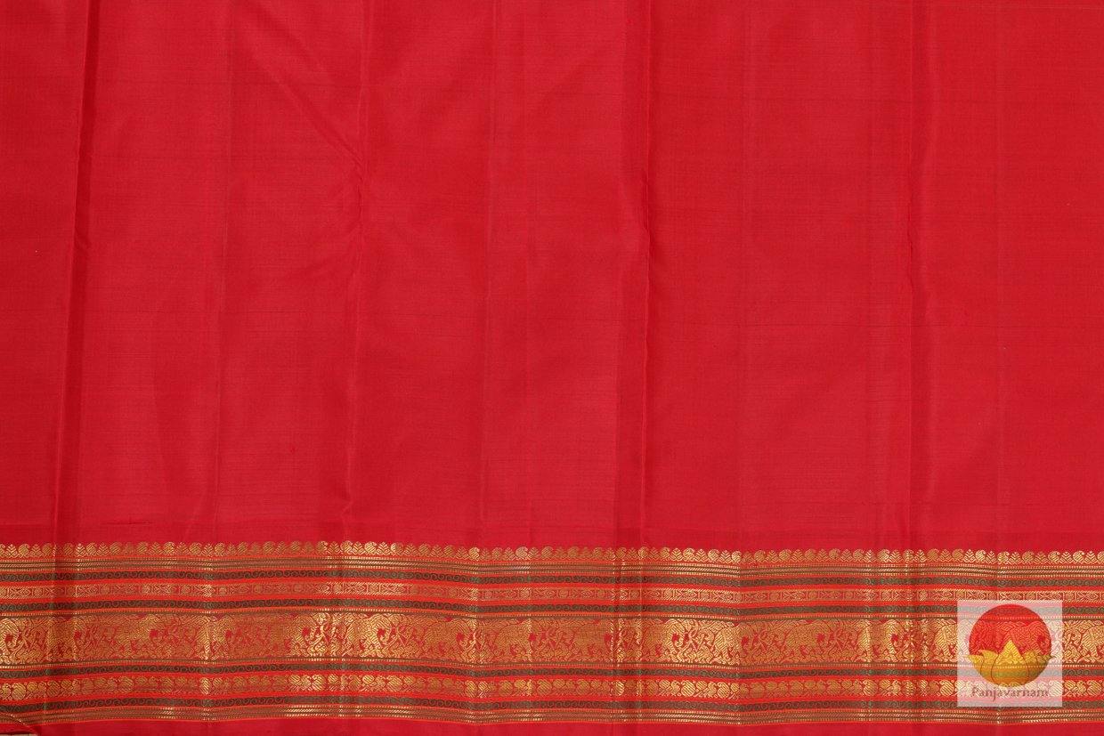 Honey Yellow & Red - Handwoven Pure Silk Kanjivaram Saree - Pure Zari - PV J 999 Archives - Silk Sari - Panjavarnam