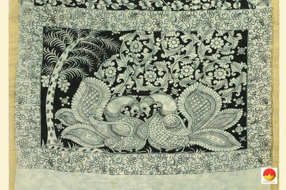 Kalamkari Mangalgiri Cotton Saree - Handpainted - Organic Dyes - PKM 368 - Archives - Kalamkari Silk - Panjavarnam