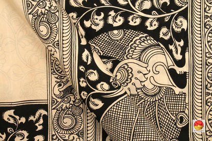 design detail of kalamkari silk saree