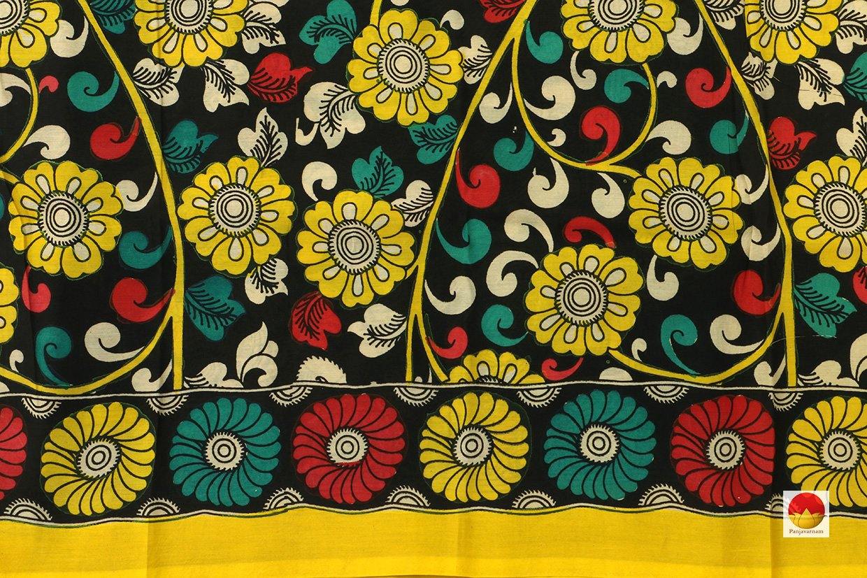 Kalamkari Silk Saree - Handpainted Silk Saree - Organic Dyes - PKM 431 - Archives - Kalamkari Silk - Panjavarnam
