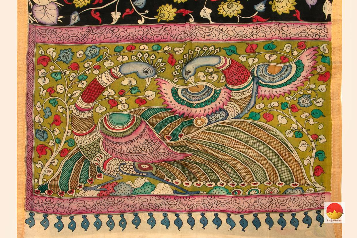 Kalamkari Silk Saree - Handpainted Silk - Vegetable Dyes - PKBD 422 - Kalamkari Silk - Panjavarnam