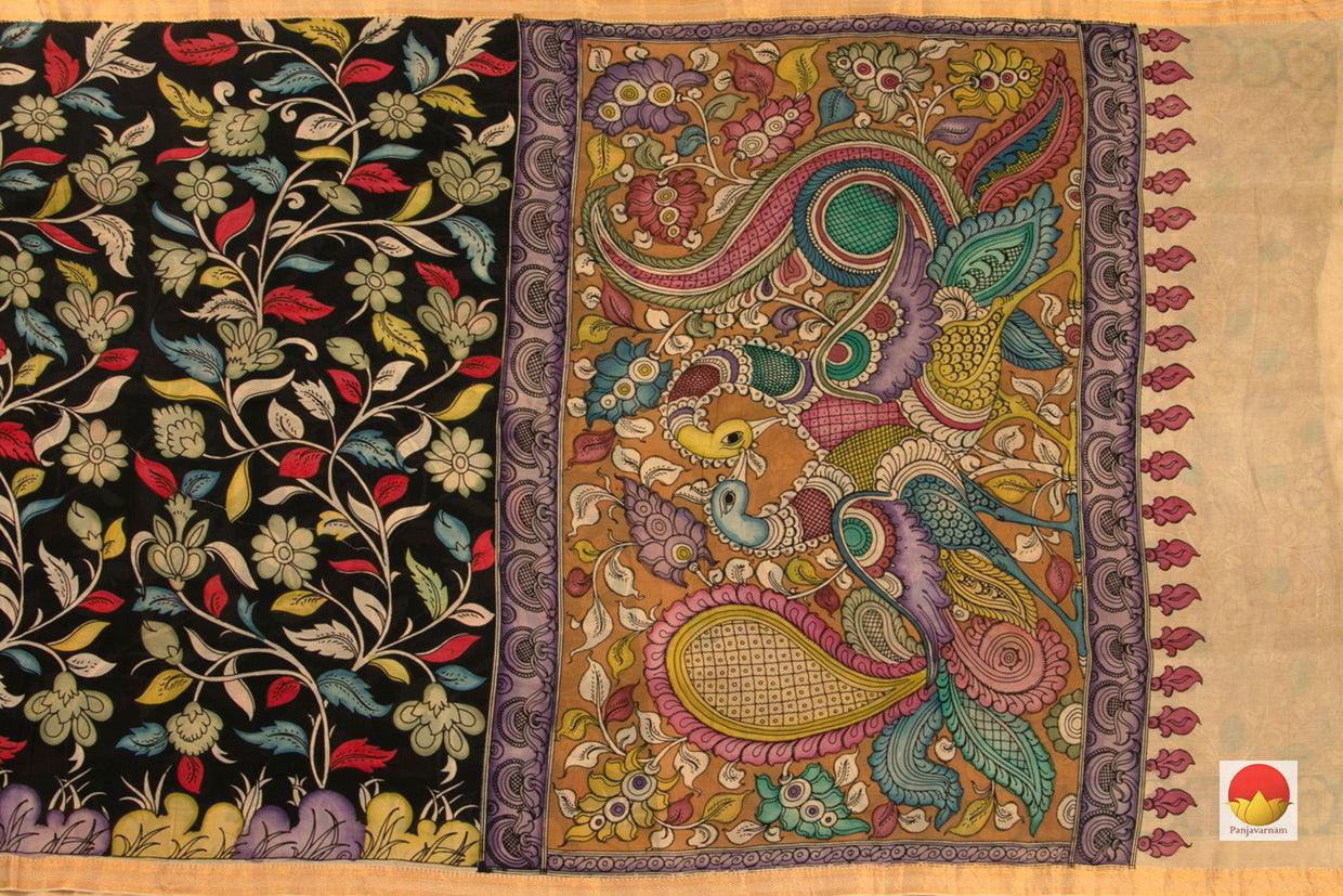 Kalamkari Silk Saree - Handwoven - Vegetable Dyes - PKBD 425 - Kalamkari Silk - Panjavarnam
