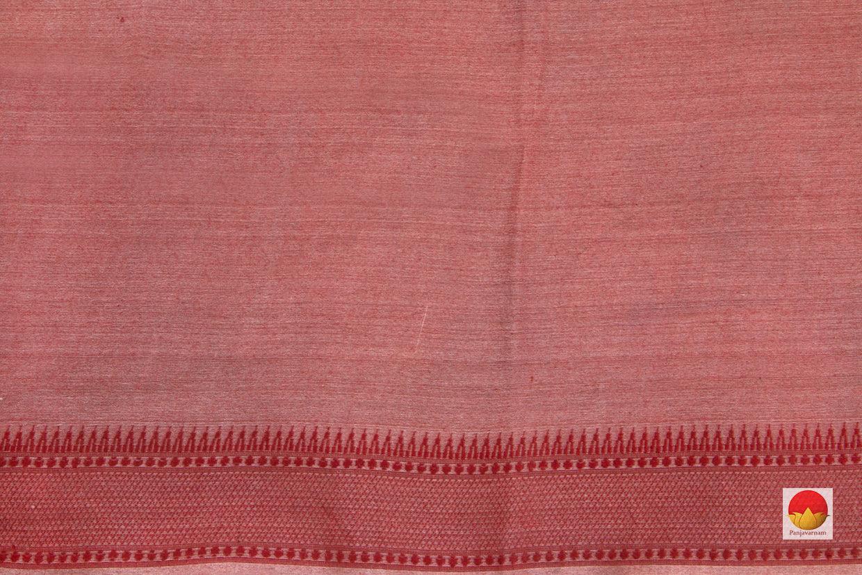Kalamkari Vidharba Tussar Silk Saree - Handpainted - Organic Dyes -PKVT 520 - Kalamkari Silk - Panjavarnam