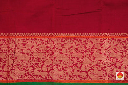 Kanchi Cotton Saree - Vana Singaram Border - Handwoven - KC 324 - Cotton Saree - Panjavarnam