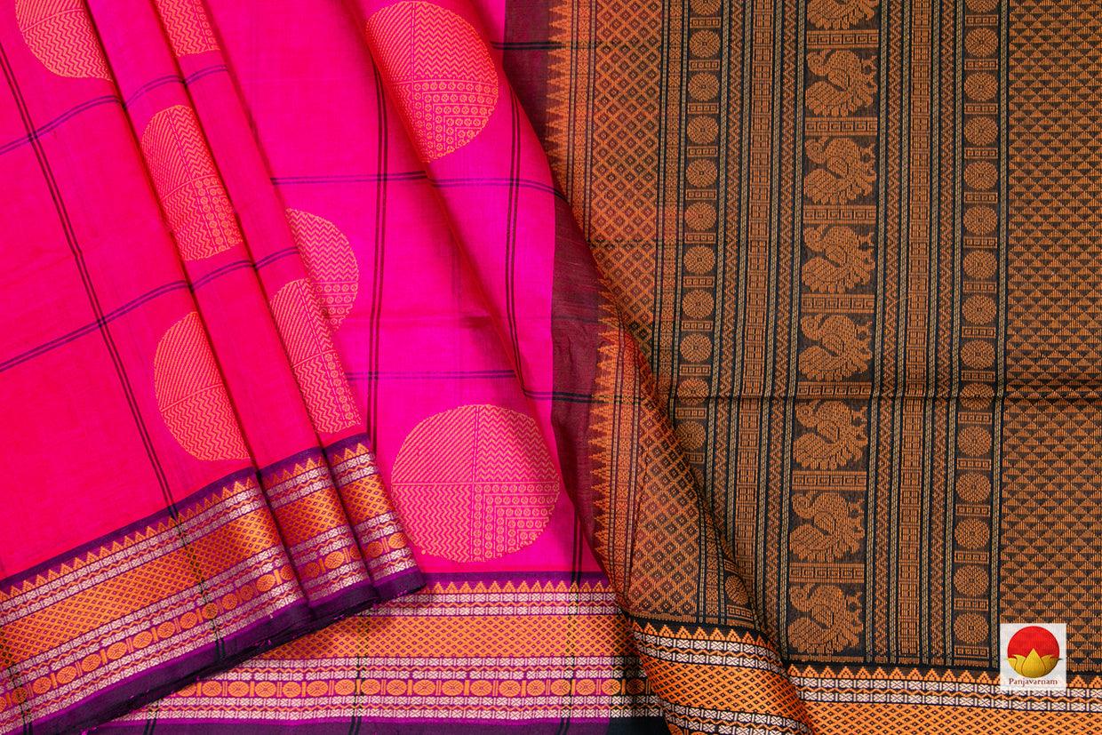 Kanchi Silk Cotton Saree - Handwoven - KSC 1076 - Silk Cotton - Panjavarnam