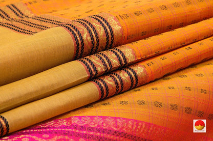Kanchi Silk Cotton Saree - Handwoven - Lakshadeepam - KSC 1066 - Silk Cotton - Panjavarnam