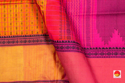 Kanchi Silk Cotton Saree - Handwoven - Lakshadeepam - KSC 1102 - Silk Cotton - Panjavarnam