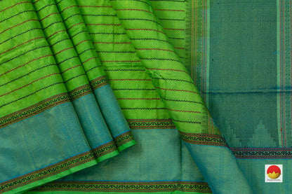 Kanchi Silk Cotton Saree - Veldhari Stripes - Handwoven - KSC 1141 - Silk Cotton - Panjavarnam