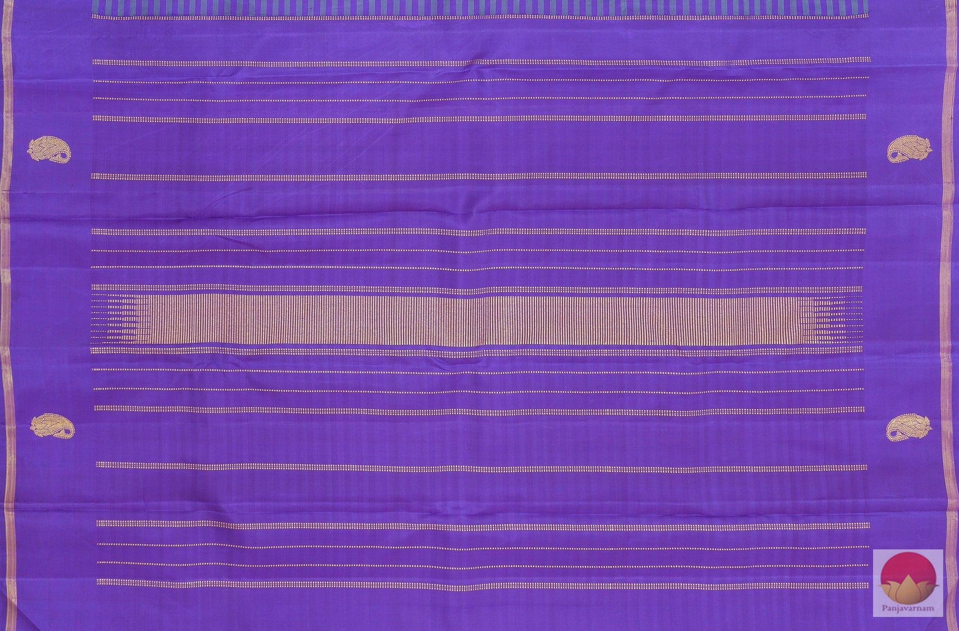 Kanchipuram Silk Saree - Blue & Green - Silk Thread Work - Pure Silk - Pure Zari - PV G 1963 Archives - Silk Sari - Panjavarnam