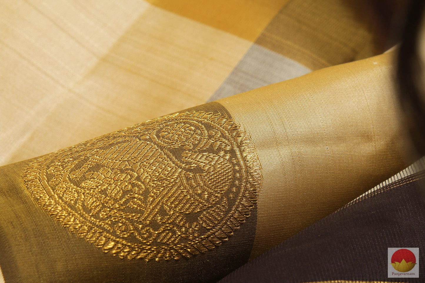 Kanchipuram Silk Saree - Borderless Handwoven Pure Silk - Pure Zari - PV J 2548 Archives - Silk Sari - Panjavarnam