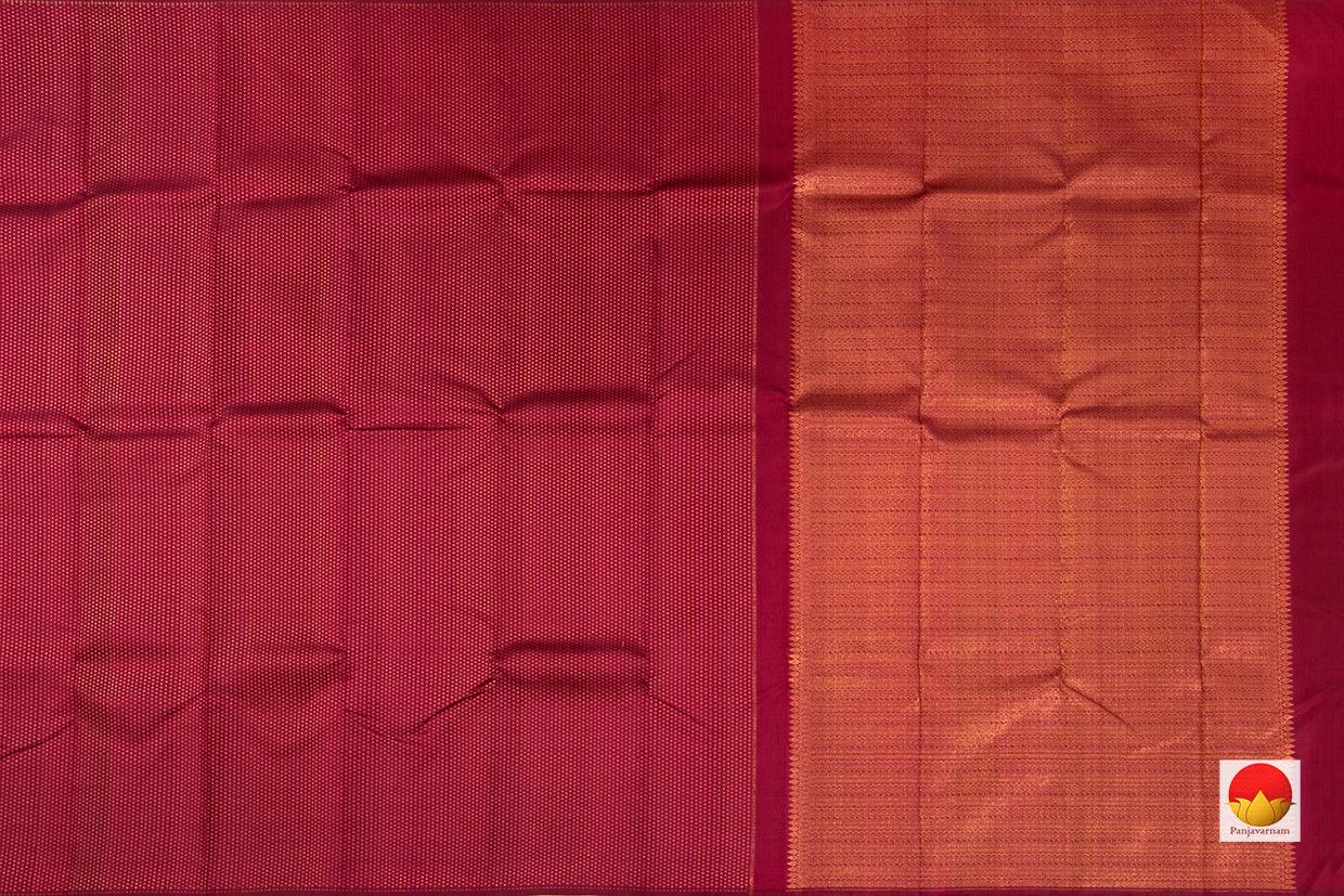 Kanchipuram Silk Saree - Borderless - Handwoven Pure Silk - Pure Zari - PV NYC 450 - Silk Sari - Panjavarnam