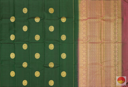 Kanchipuram Silk Saree - Borderless Handwoven Pure Silk - Pure Zari - PV RA8 Archives - Silk Sari - Panjavarnam