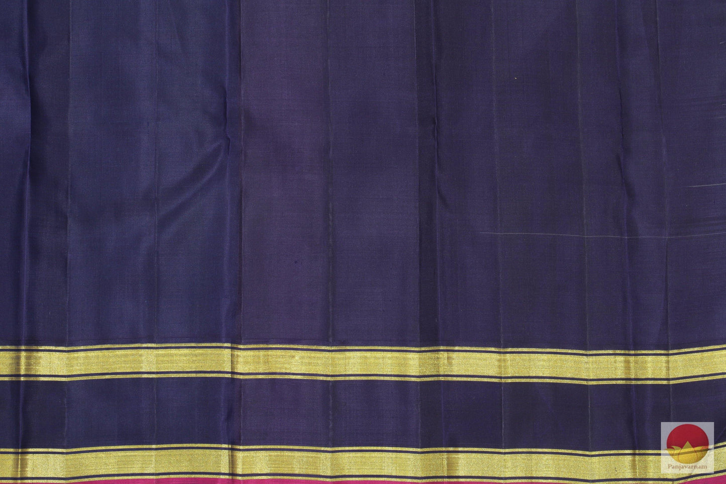 Kanchipuram Silk Saree - Grey & Blue - Pure Zari - Pure Silk - Handwoven Saree - PV G 1983 - Silk Sari - Panjavarnam