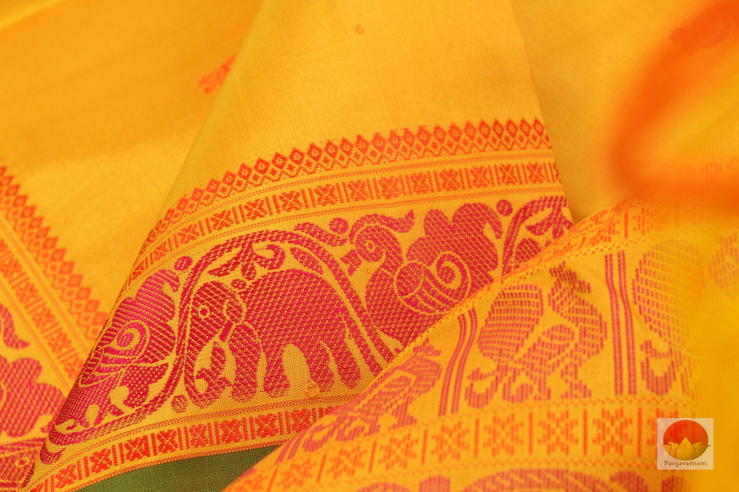 Kanchipuram Silk Saree - Handwoven - No Zari - PVNZ 107 Archives - Silk Sari - Panjavarnam