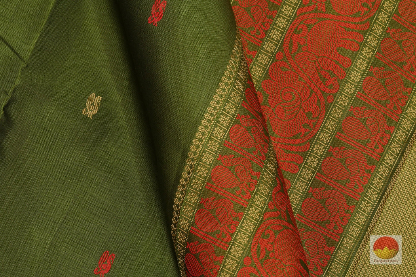 Kanchipuram Silk Saree - Handwoven - No Zari - PVNZ 108 Archives - Silk Sari - Panjavarnam