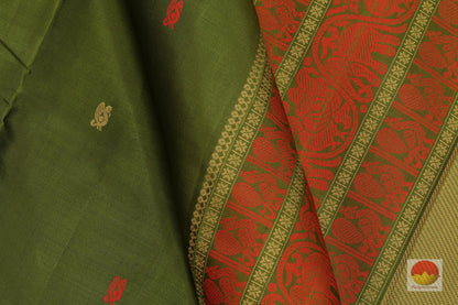 Kanchipuram Silk Saree - Handwoven - No Zari - PVNZ 108 Archives - Silk Sari - Panjavarnam