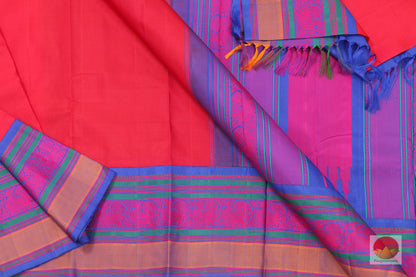 Kanchipuram Silk Saree - Handwoven - No Zari - PVNZ 109 Archives - Silk Sari - Panjavarnam