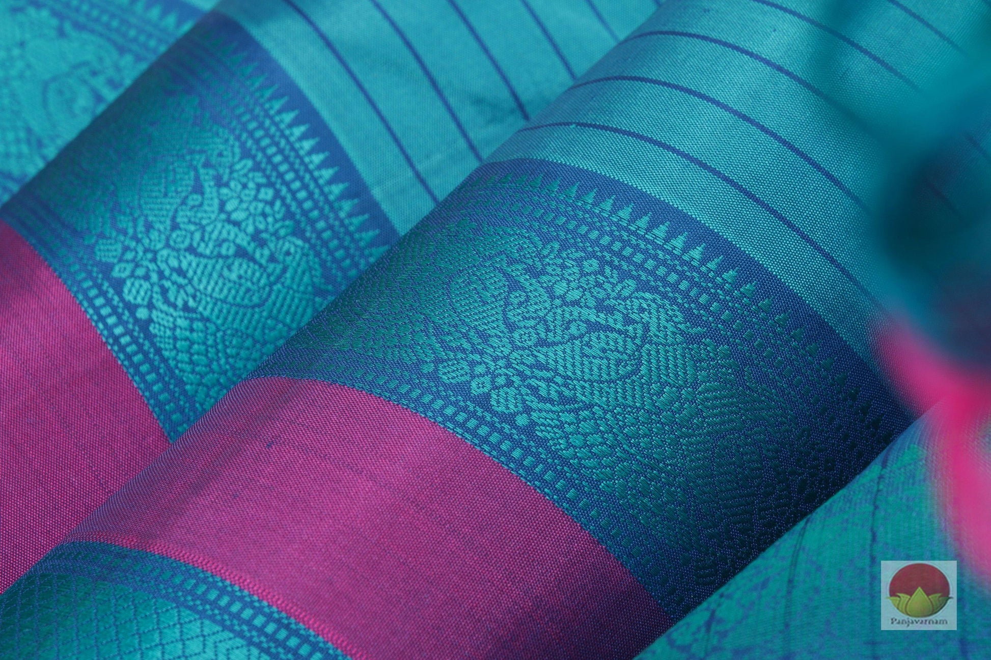 Kanchipuram Silk Saree - Handwoven - No Zari - PVNZ 114 - Archives - Silk Sari - Panjavarnam