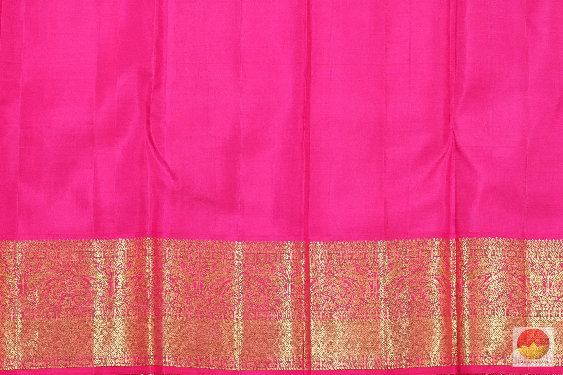 Kanchipuram Silk Saree - Handwoven Pure Silk - Blue & Pink - Pure Zari - PV G 2003 Archives - Silk Sari - Panjavarnam