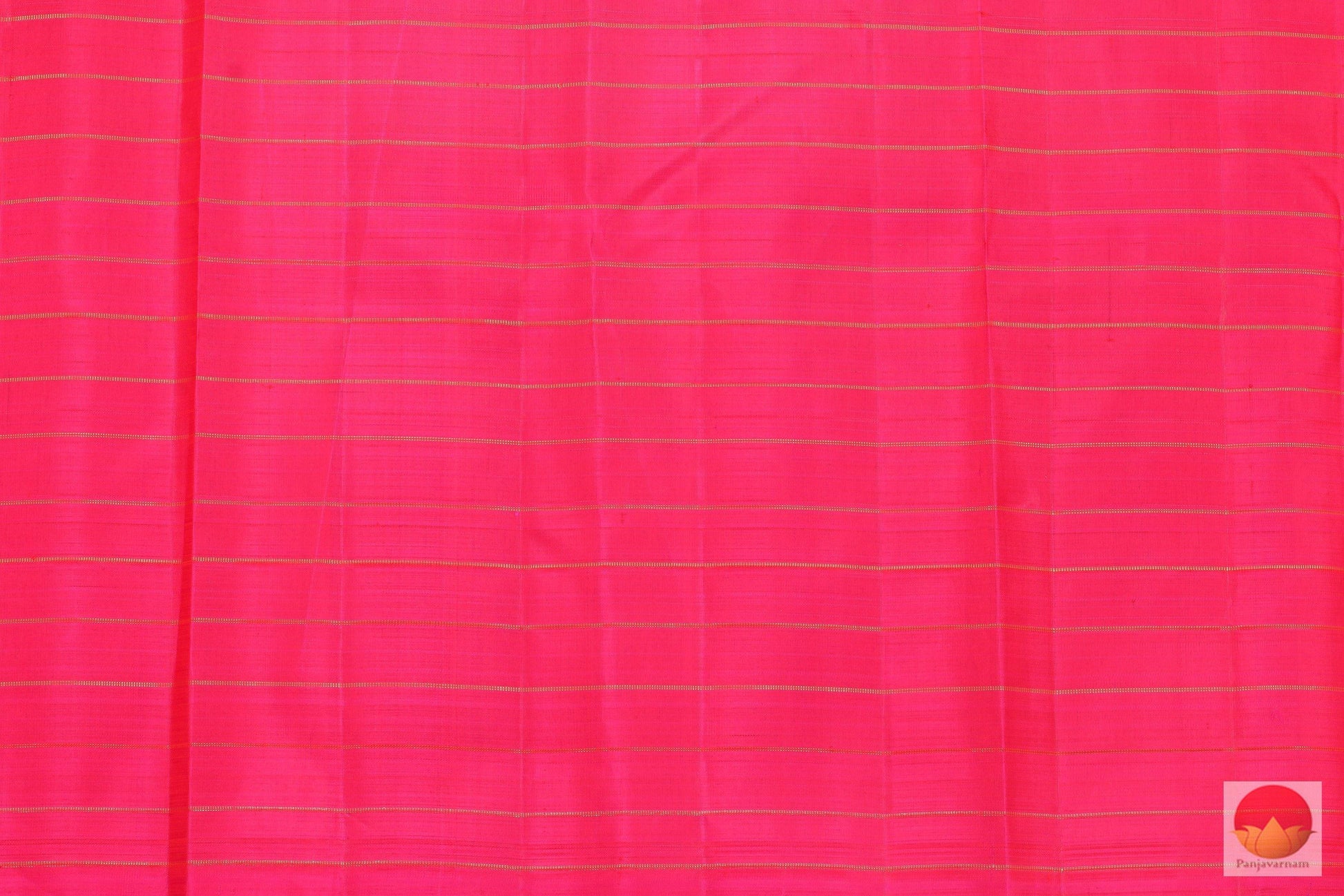 Kanchipuram Silk Saree - Handwoven Pure Silk - Borderless Mubbagam - Pure Zari - PV G 2007 - Silk Sari - Panjavarnam