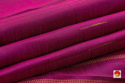 Kanchipuram Silk Saree - Handwoven Pure Silk - Borderless - Pure Zari - PV GTA 01 - Apparel & Accessories - Panjavarnam