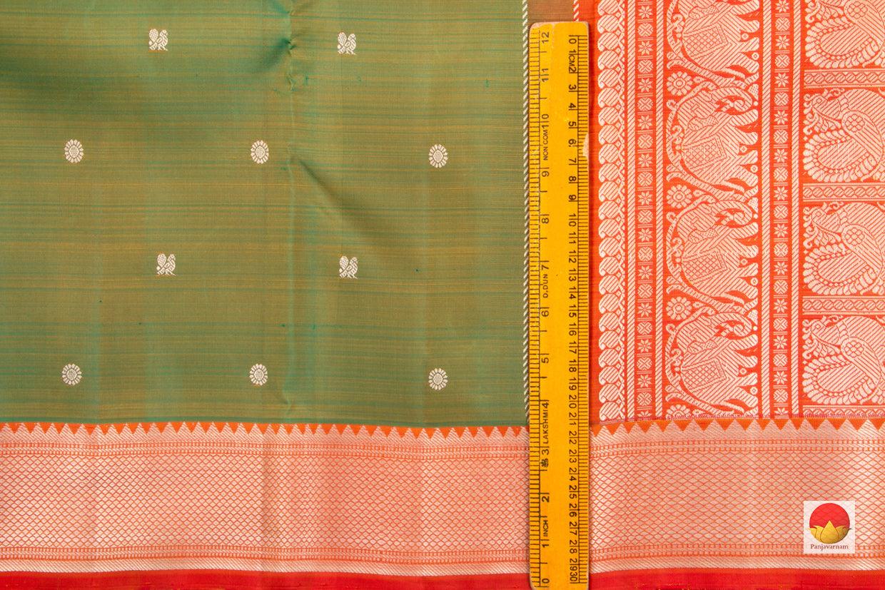 Kanchipuram Silk Saree - Handwoven Pure Silk - No Zari - PV 2001 - Silk Sari - Panjavarnam