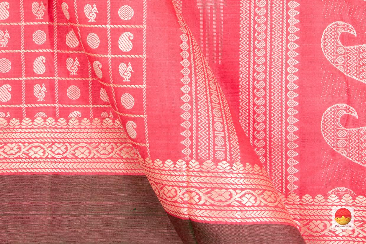 Kanchipuram Silk Saree - Handwoven Pure Silk - No Zari - PV 2004 - Silk Sari - Panjavarnam