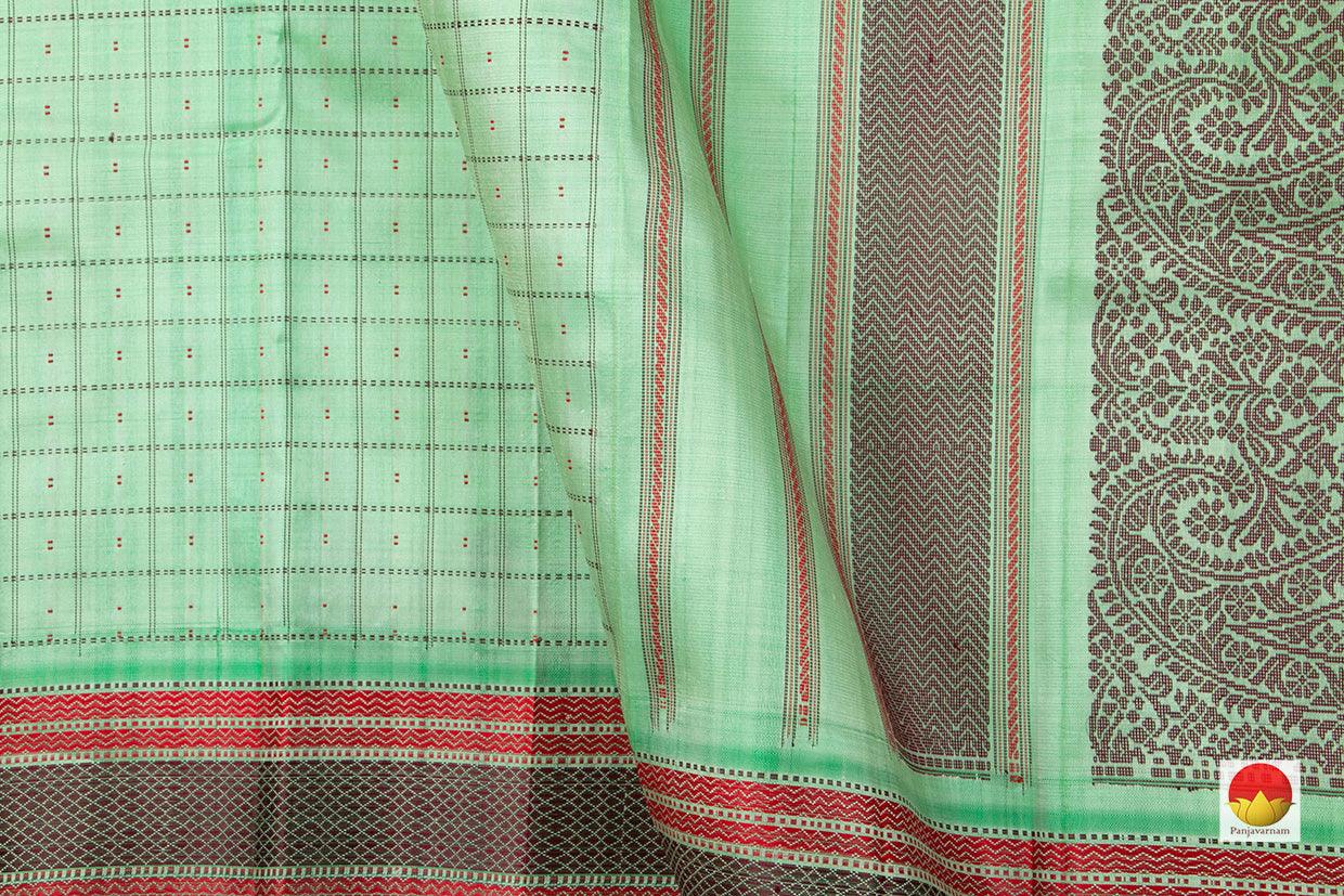 Kanchipuram Silk Saree - Handwoven Pure Silk - No Zari - PV ABI 2725 - Silk Sari - Panjavarnam