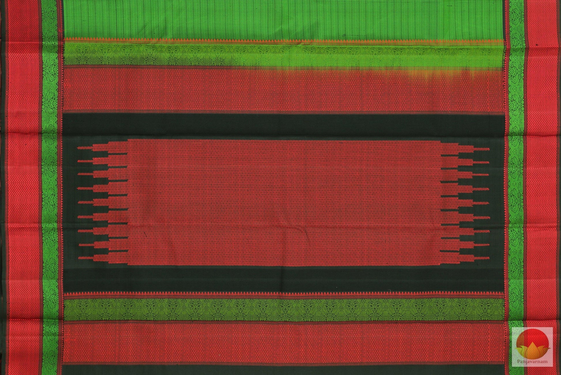 Kanchipuram Silk Saree - Handwoven Pure Silk - No Zari - PV G 4672 01 Archives - Silk Sari - Panjavarnam