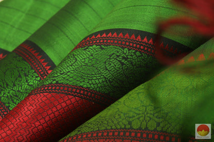Kanchipuram Silk Saree - Handwoven Pure Silk - No Zari - PV G 4672 01 Archives - Silk Sari - Panjavarnam