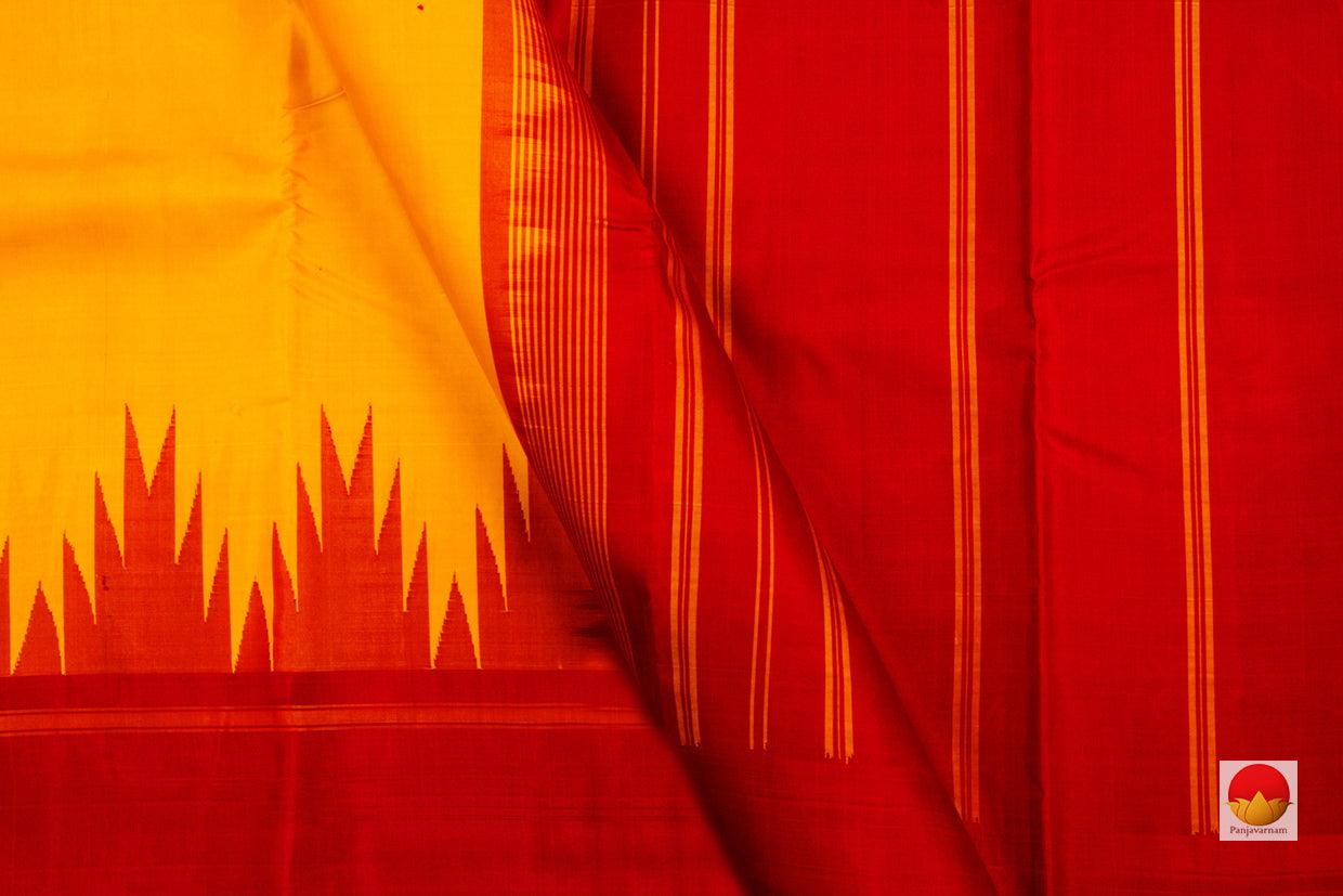Kanchipuram Silk Saree - Handwoven Pure Silk - No Zari - PV NYC 132 - Saris & Lehengas - Panjavarnam