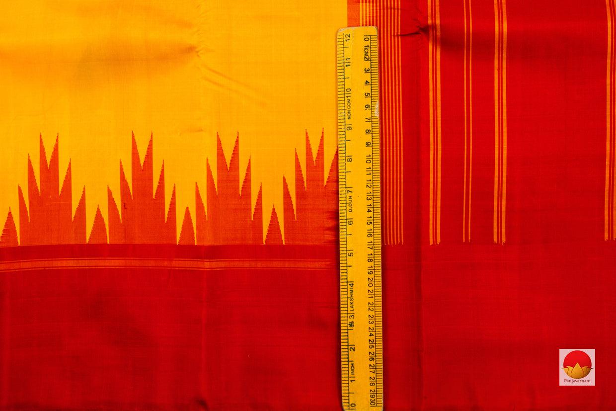 Kanchipuram Silk Saree - Handwoven Pure Silk - No Zari - PV NYC 132 - Saris & Lehengas - Panjavarnam
