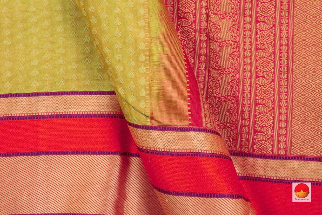 Kanchipuram Silk Saree - Handwoven Pure Silk - No Zari - PV NYC 166 - Silk Sari - Panjavarnam