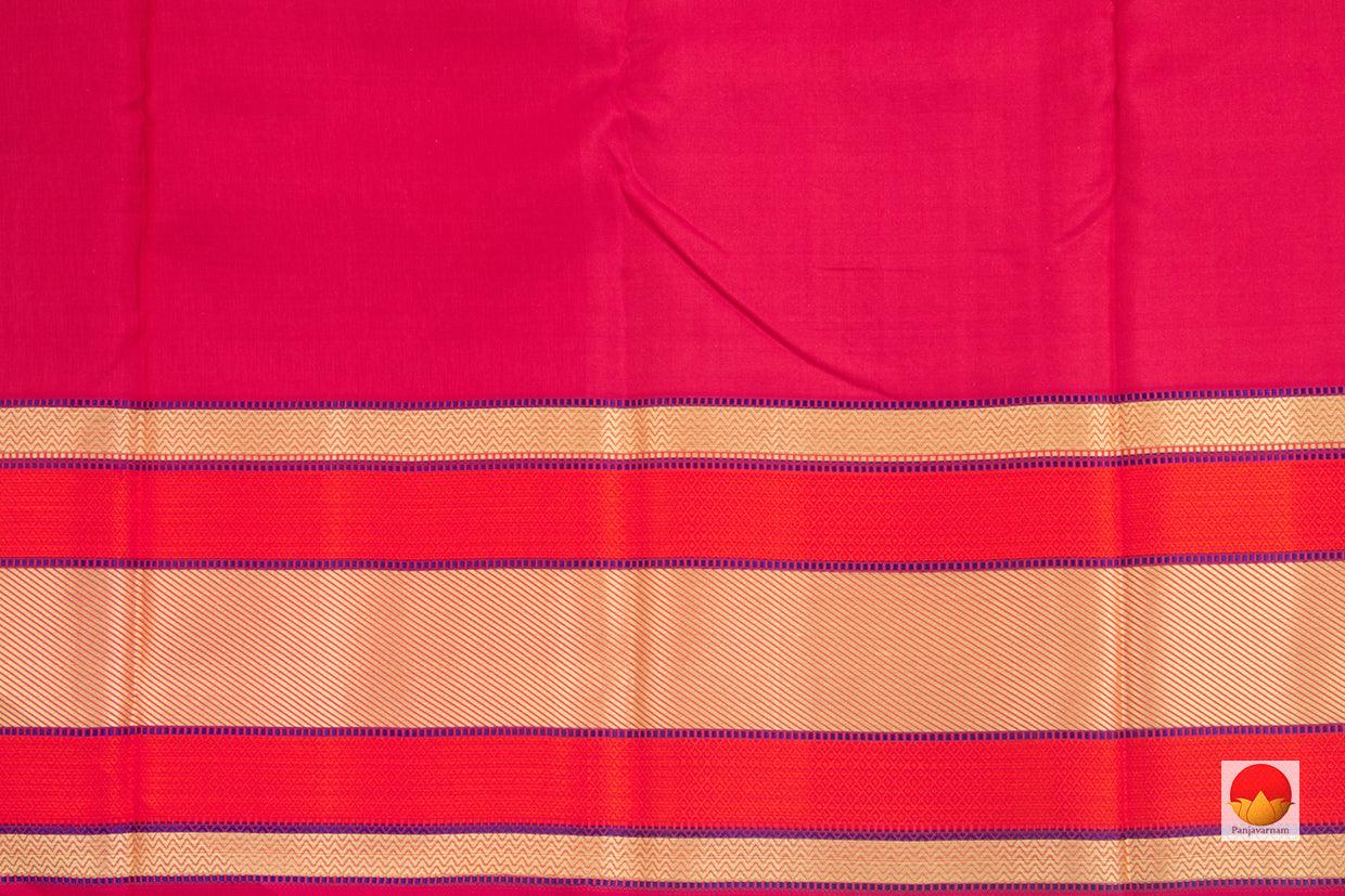Kanchipuram Silk Saree - Handwoven Pure Silk - No Zari - PV NYC 166 - Silk Sari - Panjavarnam